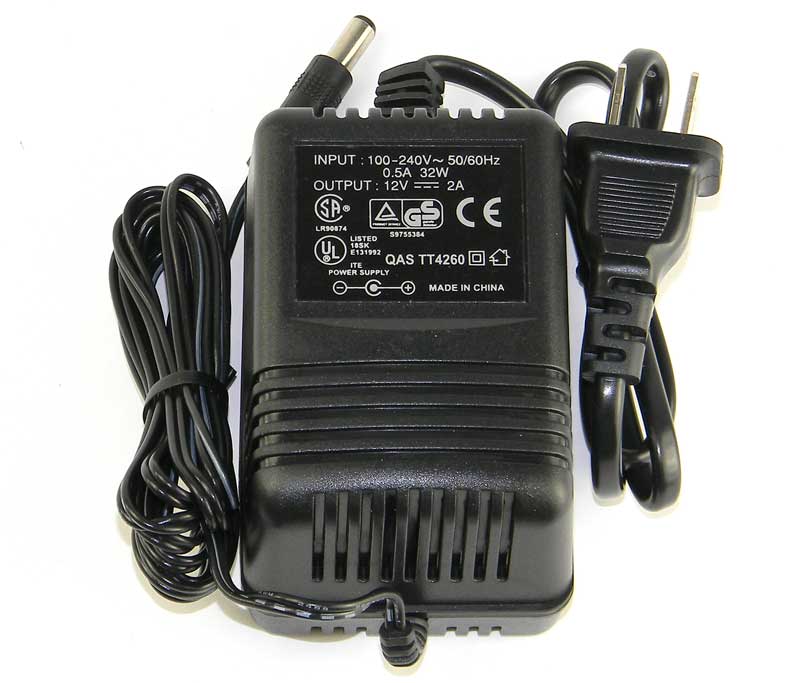 12 Volt Corded Desktop Power Supply, 2A