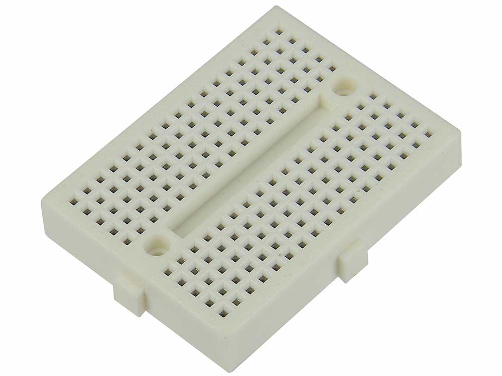 170 Tie Point Solderless Breadboard, White