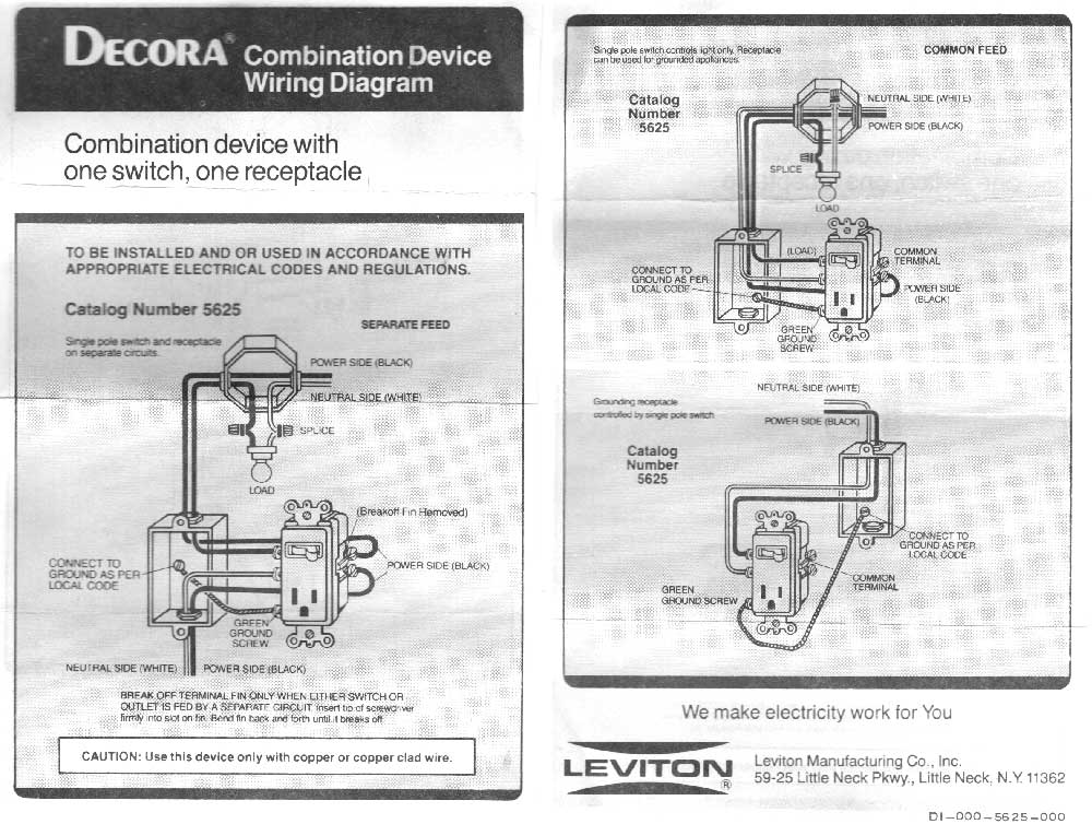 Residental AC Toggle Switch, SPST, with NEMA Outlet