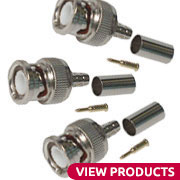 3 Piece Crimp BNC Male Connectors