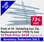 Pack of 10 - Soldering Iron Tip, Replacement for 17516 TL Iron