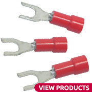 Red Spade Crimp Terminals