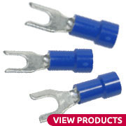 Blue Spade Crimp Terminals