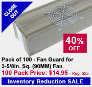 Box of 100 - Fan Guard for 3-5/8in. Sq. (90MM) Fan