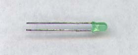 3mm Green LED, Non-Diffused