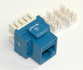 RJ-45 Cat5 Keystone Jack, Blue