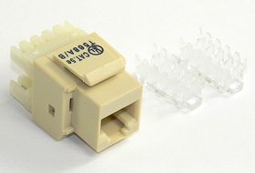 RJ-45 Cat5 Keystone Jack, Ivory