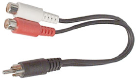 RCA Plug to Dual RCA Jacks (Y) Adapter Cable