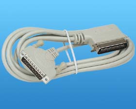 6ft. Printer Cable, DB-25 Male to Centronics Male, Right Angle