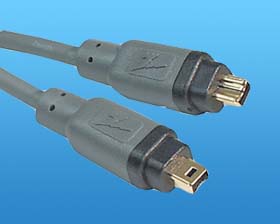 6ft. Firewire Cable, 4 Pin Mini to 4 Pin Mini Connector