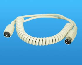 5 PIN 6' MALE TO FEMALE KEYBOARD COIL CORD