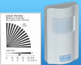 PIR MOTION DETECTOR WITH PET LENS