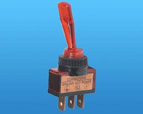 SPST RED LIGHTED TOGGLE SWITCH