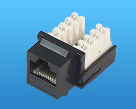 BLK CAT 5 MODULAR JACK  #