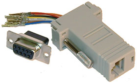 DB9 Female to RJ45 Modular Jack