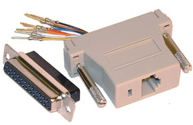 DB25 Female to RJ45 Modular Jack