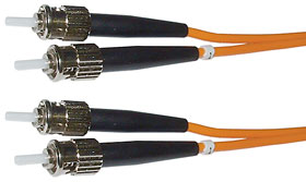 1m ST/ST MULTIMODE, DUPLEX, OPTICAL DATA CABLES