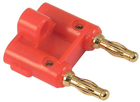 Dual Banana Plug, Red