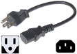 Power Cord 1ft. NEMA 5 to IEC C13