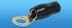 6 AWG GOLD RING TERM. BLACK