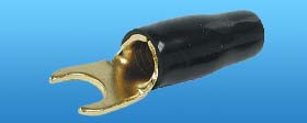 TERM. GOLD SPADE, #8 STUD, 14AWG