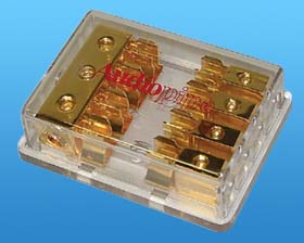 4 POS. GOLD AUE/AGU FUSE BLOCK