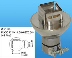 Rework Station PLCC SMD Nozzle .68in.  X .68in.