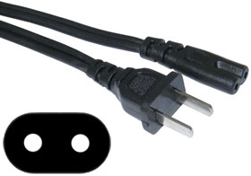 Power Cord 5.5ft. IEC C1 Non-Polarized