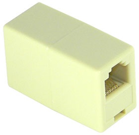 Phone Coupler, RJ-12  6 X 6  Straight Wired  Adapter