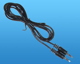 BLACK AUDIO CABLE WITH BLACK PLUGS