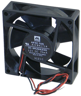 12VDC 3-1/8 X 1 Aromat Fan