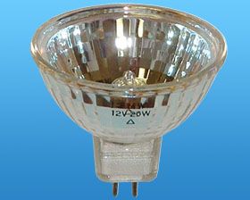 20 W/12VAC BI-PIN MR-16 HALOGEN BULB