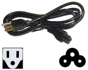 Power Cord 6ft. NEMA 5 to IEC C5