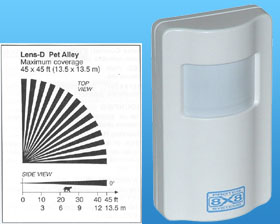 PIR MOTION DETECTOR WITH PET LENS