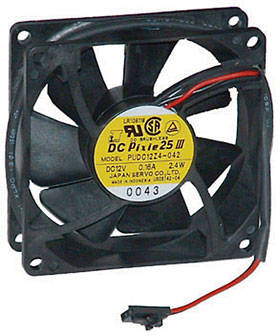 12VDC, 3-1/8in. Square  X 1in. Japan Servo Box Fan