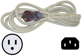 Power Cord 10ft. Hospital Grade to IEC C13