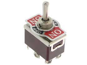 DPDT Momentary-Off-Momentary Toggle Switch