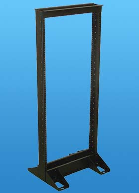 47-1/4 HEIGHT OPEN RELAY RACK BLACK