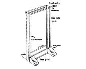 47-1/4 HEIGHT OPEN RELAY RACK PLAIN