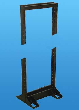 61-1/4 HEIGHT OPEN RELAY RACK BLACK