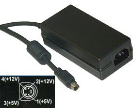 5 Volt, 1.5A and 12 Volt, 1.5A Adapter Power Supply, PCH