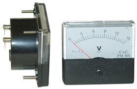 0-15V DC ANALOG WIDEVIEW PANEL METER