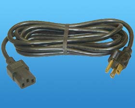 7.5ft.  18-3 AWG IEC EQUIPMENT POWER CORD