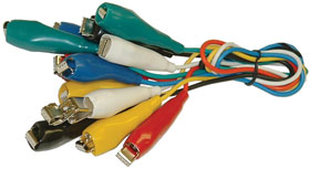 Clip Leads, 12in, Battery 6Pcs.