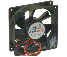 12VDC 3-1/8 Square X 1 Box Fan, Cooltron