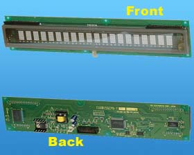 20 X 1 LINE VACUUM FLUORESCENT DISPLAY