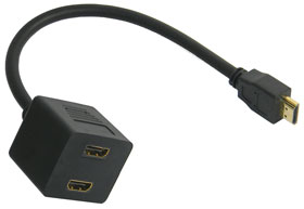 HDMI-Male to 2 X Female Splitter