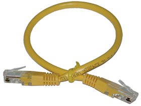 1ft. Cat5e UL Patch Cable, Yellow