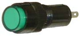 12VDC LED Panel Indicator-Green, 10mm Round