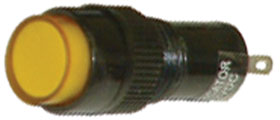 12VDC LED Panel Indicator-Amber, 10mm Round